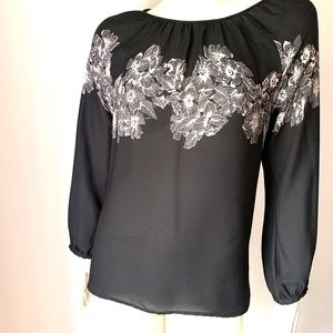 Shear Black Blouse